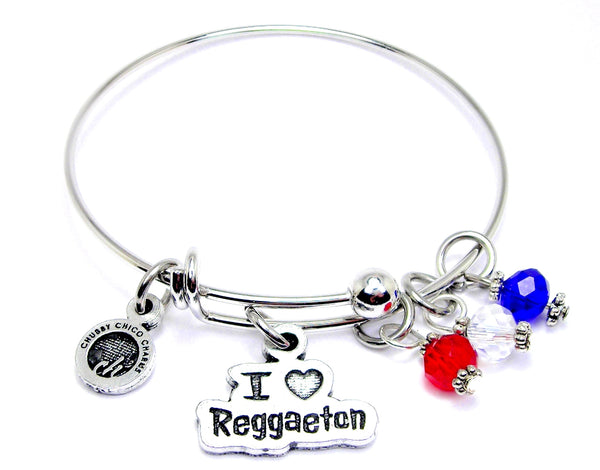 I love Reggaetón bangle Bracelet love of music