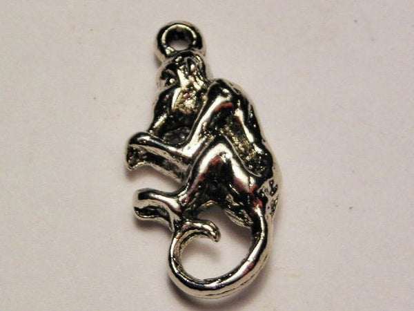 Monkey Eating Banana Genuine American Pewter Charm