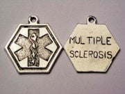 Multiple Sclerosis Medical Alert Genuine American Pewter Charm