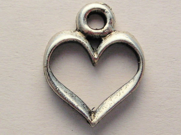 Open Heart Genuine American Pewter Charm