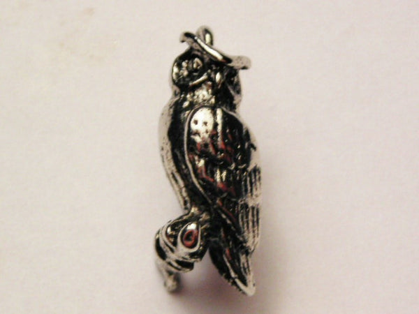 Owl Genuine American Pewter Charm