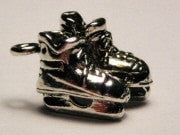 Pair Of Hockey Skates Genuine American Pewter Charm