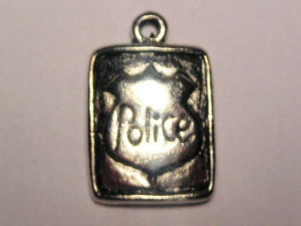 Police Badge Large Genuine American Pewter Charm