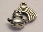 Pot Of Gold With Rainbow Genuine American Pewter Charm