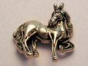 Prancing Unicorn Genuine American Pewter Charm