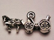 Princess Carriage Genuine American Pewter Charm