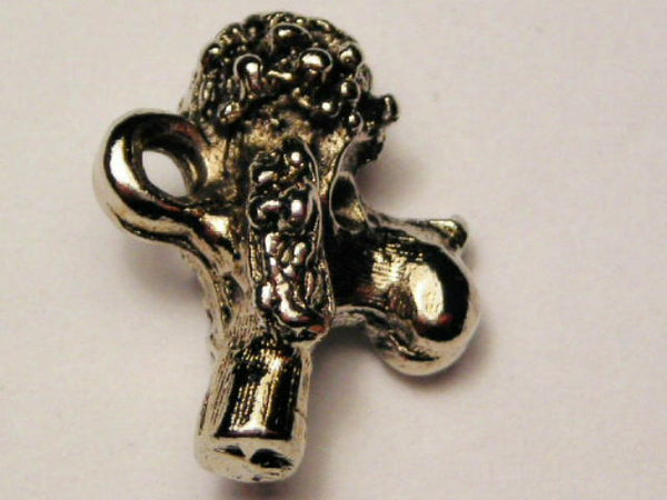 Side View Poodle Head Genuine American Pewter Charm