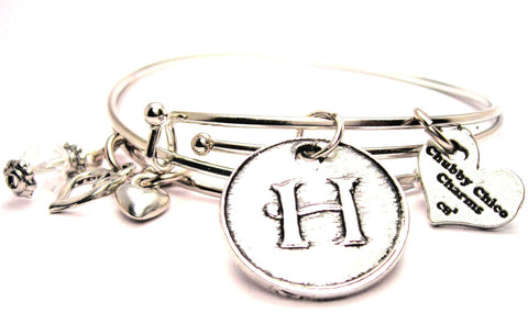 initial h bracelet, initial h bangles, initial h jewelry, letter h bracelet, letter h bangles