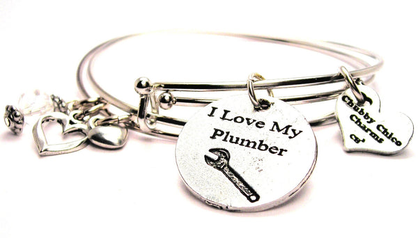 plumbers wife bracelet, plumbers wife jewelry, plumber jewelry, career jewelry