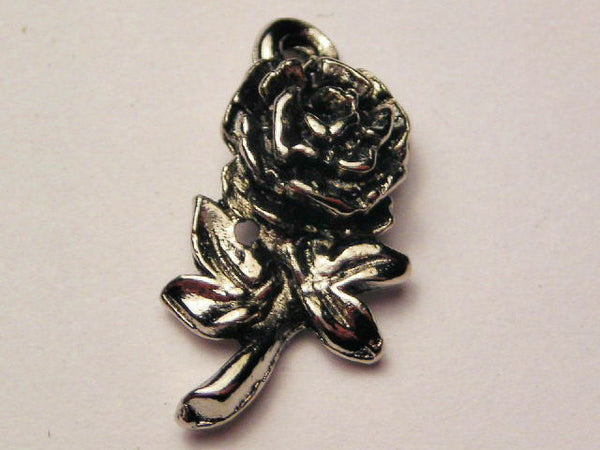 Single Rose Genuine American Pewter Charm