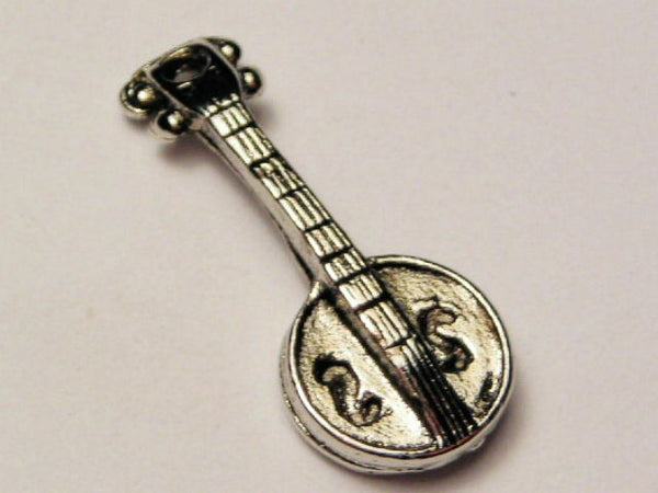 Small Banjo Genuine American Pewter Charm