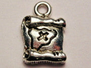 Treasure Map Genuine American Pewter Charm