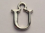 Initial U Genuine American Pewter Charm