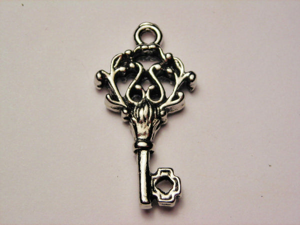 Victorian Key Genuine American Pewter Charm