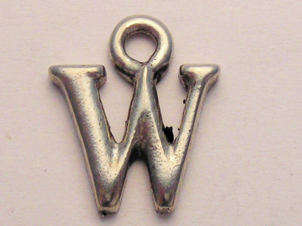 Initial W Genuine American Pewter Charm