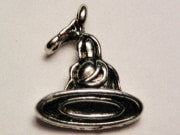 Little Witch Hat With 2 Loops Genuine American Pewter Charm