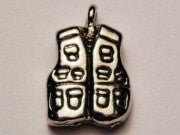 Hunting Fishing Vest Genuine American Pewter Charm