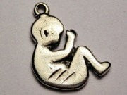 Fetus Genuine American Pewter Charm