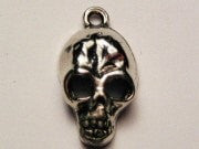 Female Skull Genuine American Pewter Charm