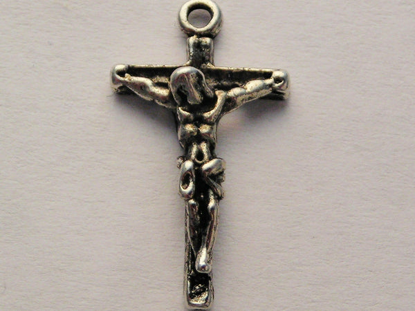 Small Crucifix Genuine American Pewter Charm