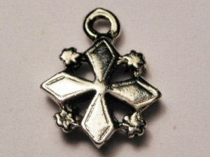 Motorcycle Cross Genuine American Pewter Charm