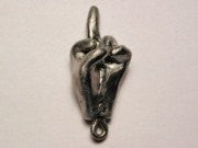 Middle Finger Genuine American Pewter Charm