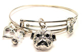 bulldog bracelet, bulldog bangles, bulldog jewelry, school bracelet, mascot bracelet, school mascot bracelet