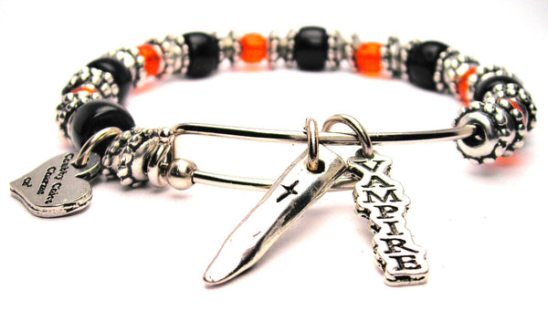 vampire bracelet, vampire jewelry, vampire bangles, halloween bracelet, halloween jewelry