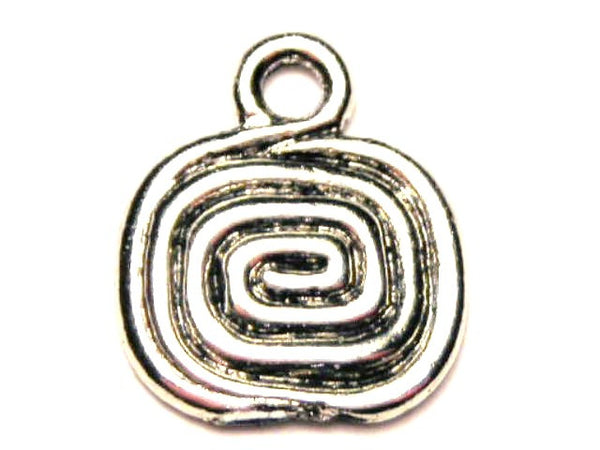 Spiral Genuine American Pewter Charm