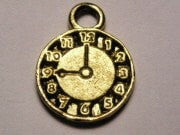 Death Clock Stops For No One Genuine American Pewter Charm