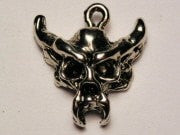 Demon Face Genuine American Pewter Charm