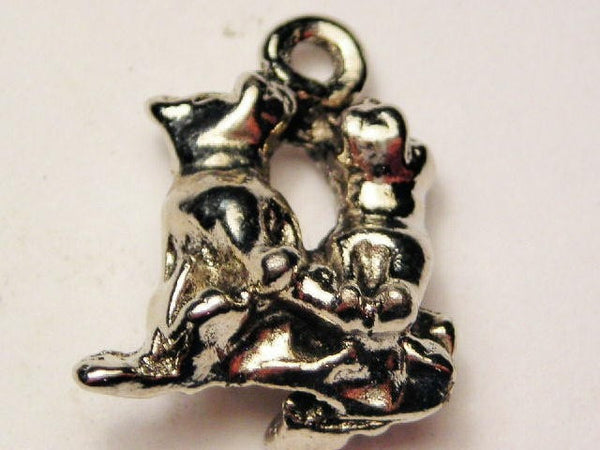 Dogs In Love Genuine American Pewter Charm