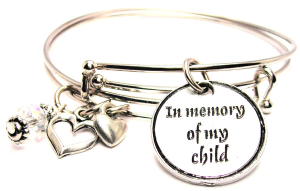 bereavement bracelet, bereavement jewelry, bereavement bangles, in memoriam bracelet, family jewelry