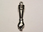 Evil Eye Fist Genuine American Pewter Charm