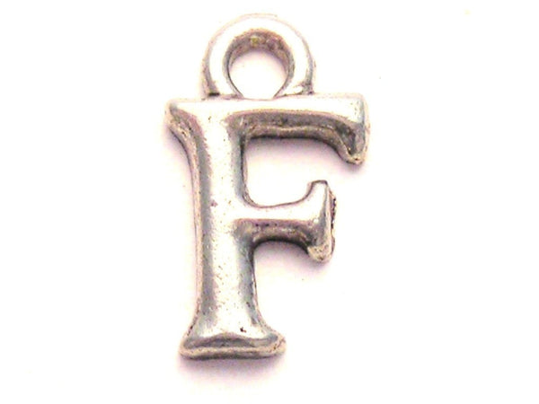 Initial F Genuine American Pewter Charm