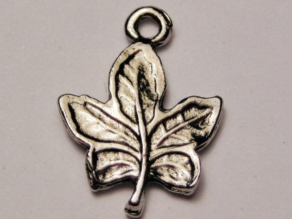 Fall Leaf Genuine American Pewter Charm