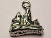 Sand Castle Genuine American Pewter Charm