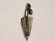 Folded Umbrella Genuine American Pewter Charm