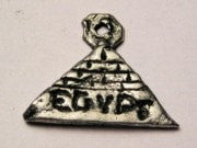 Egypt Pyramid Genuine American Pewter Charm