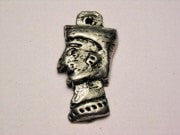 Mayan Face Genuine American Pewter Charm