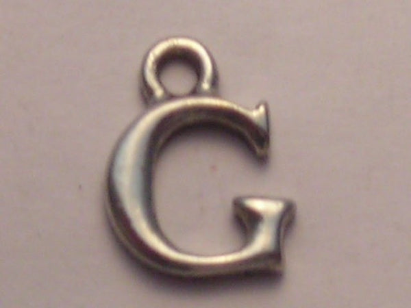 Initial G Genuine American Pewter Charm