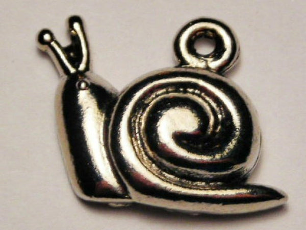 Garden Snail Genuine American Pewter Charm