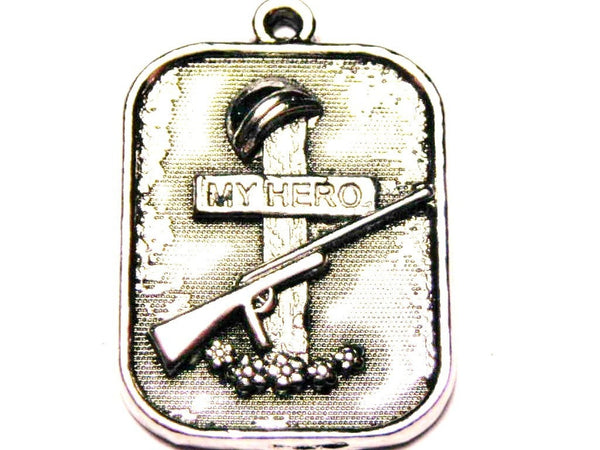 My Hero In Memory Of A Fallen Soldier Genuine American Pewter Charm