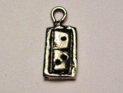 Domino Genuine American Pewter Charm