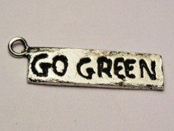 Go Green Genuine American Pewter Charm