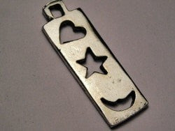 Love Star Moon Pendant Genuine American Pewter Charm