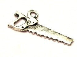 Hand Saw Genuine American Pewter Charm