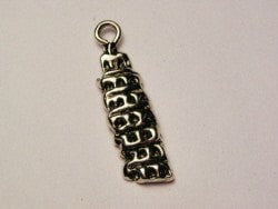 Leaning Tower Of Pisa Genuine American Pewter Charm