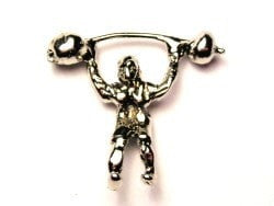 Power Lifter Genuine American Pewter Charm