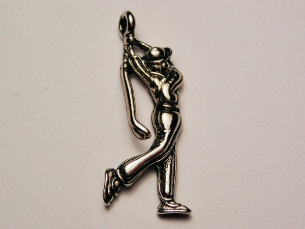 Golfing Guy Genuine American Pewter Charm